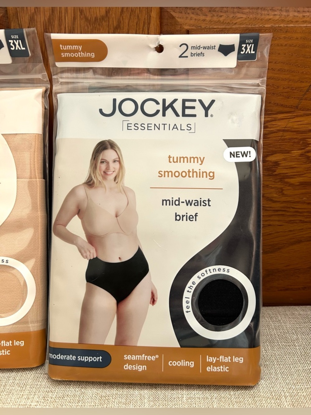 Women's Jockey Essentials Slimming Brief Panties, Seamfree Underwear, 3XL - Picture 3 of 6